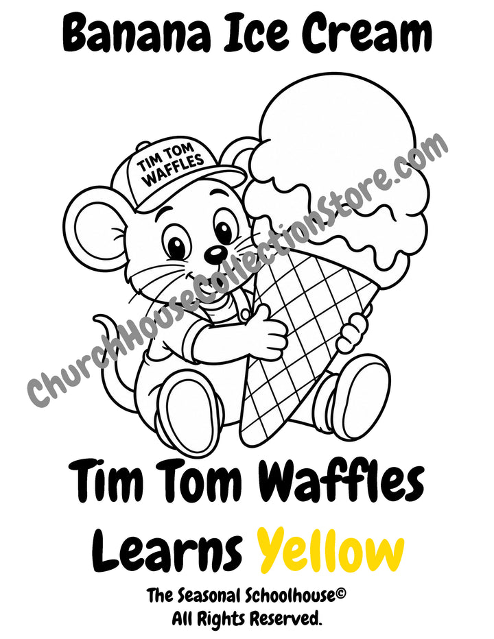 10 Tim Tom Waffles Learns Colors Coloring Pages Bundle