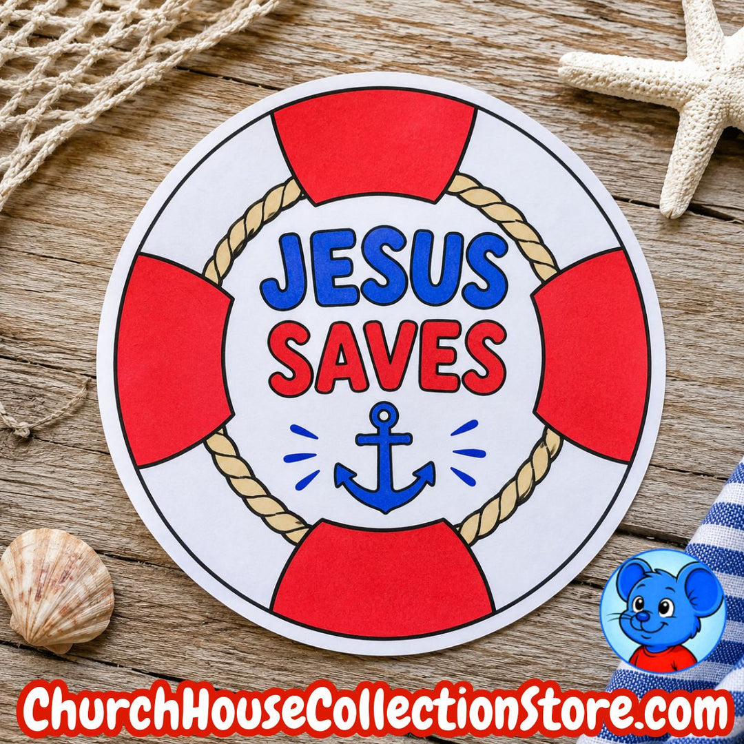 Jesus Saves Life Preserver Craft – Summer Bible Craft for Preschool &amp;amp; Toddlers