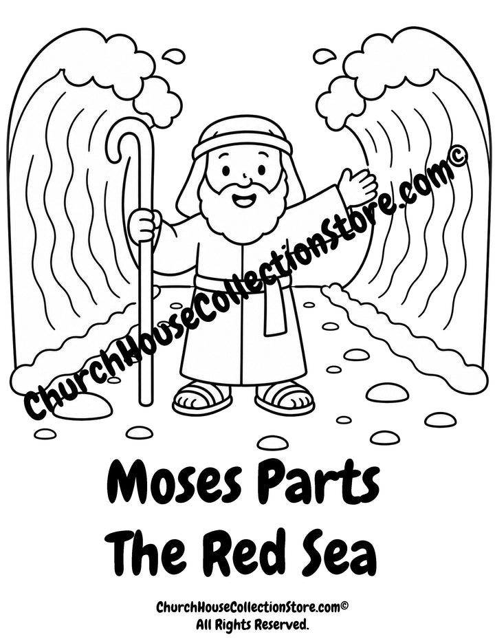 10 Bible Story Coloring Pages Bundle