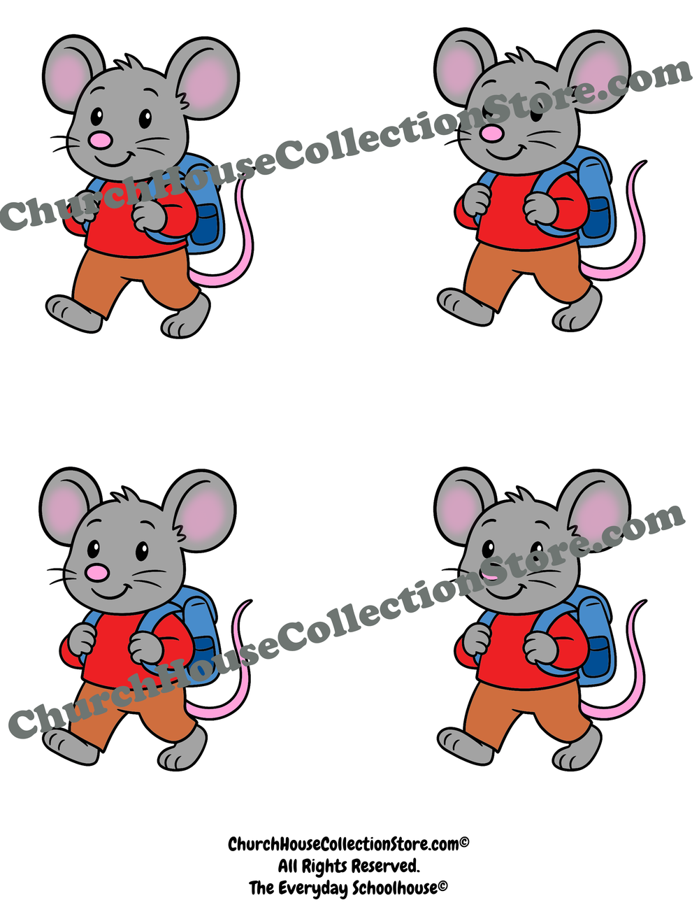 Mr. Mouse Goes to School – Free Printable Popsicle Stick Craft for Preschool by ChurchHouseCollectionStore.com The Everyday Schoolhouse