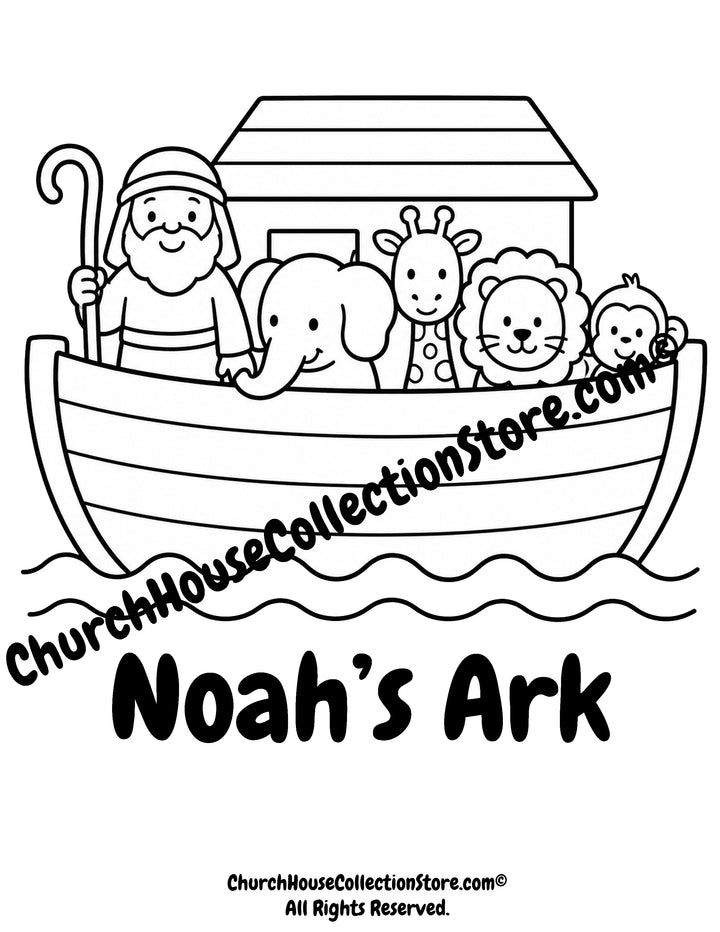 10 Bible Story Coloring Pages Bundle