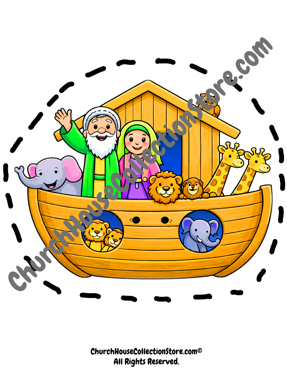 Noah’s Ark Bible Paper Craft for Preschool by ChurchHouseCollectionStore.com