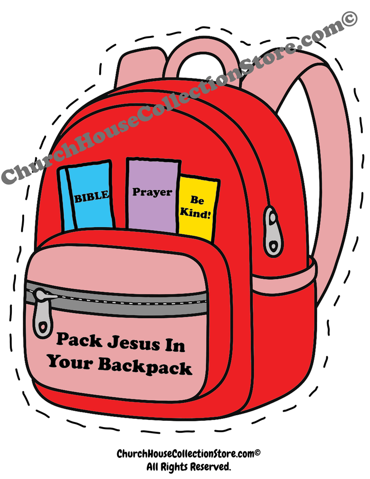 Pack Jesus In Your Backpack "Back To School" Bible Cutout Craft