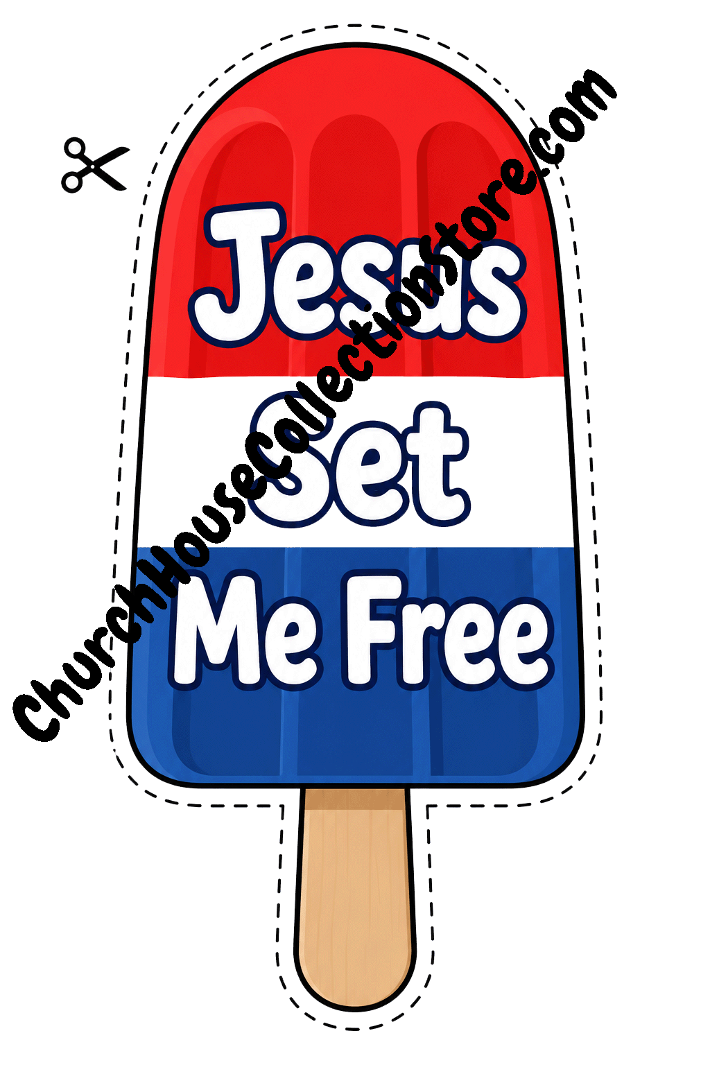 Jesus Set Me Free Popsicle Craft – Fourth of July Bible Craft for Preschool and Toddlers
