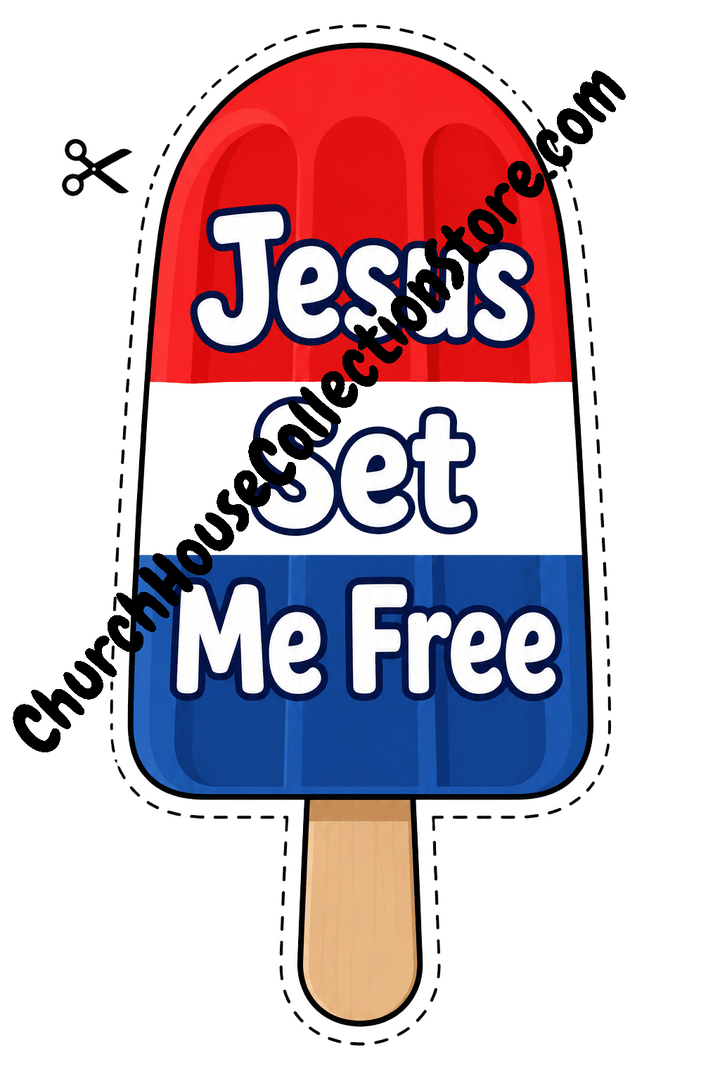 Jesus Set Me Free Popsicle Craft – Fourth of July Bible Craft for Preschool and Toddlers