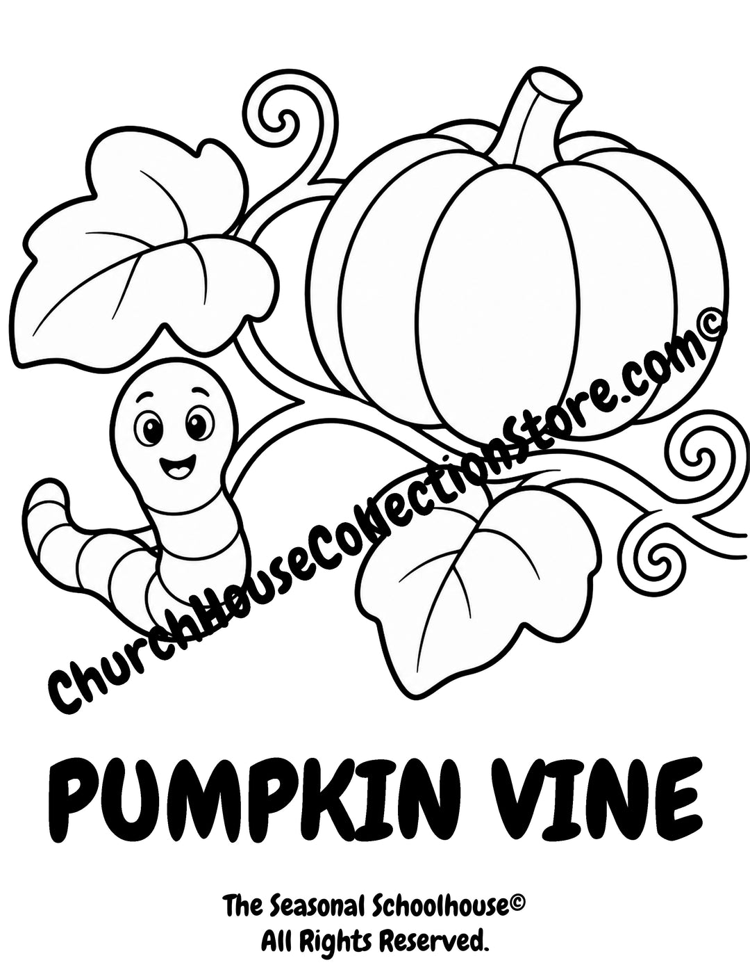 10 My First Pumpkin Coloring Pages with Wormy Bundle