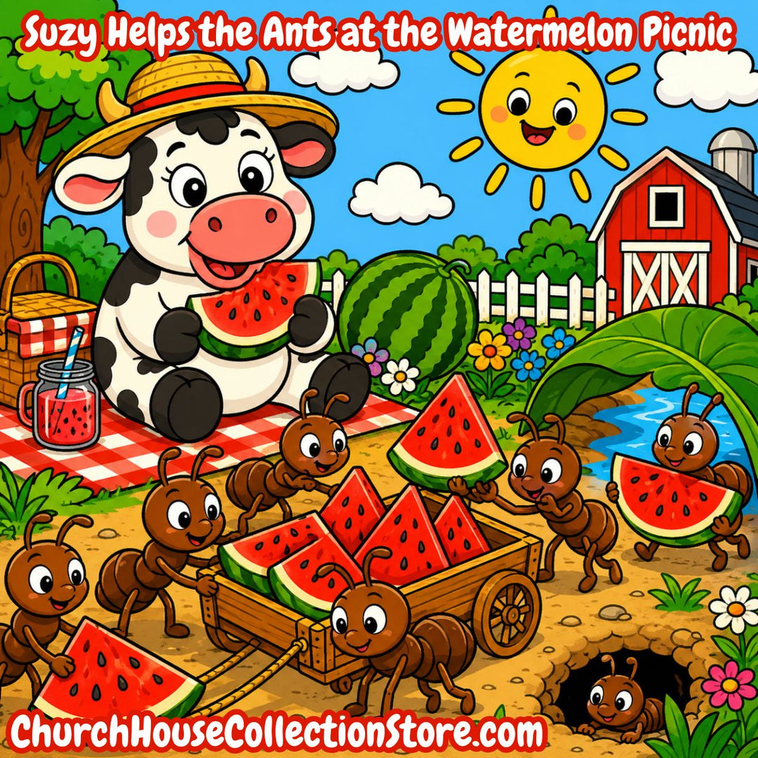Suzy Helps the Ants at the Watermelon Picnic Preschool Bible Sunday School Lesson by ChurchHouseCollectionStore.com
