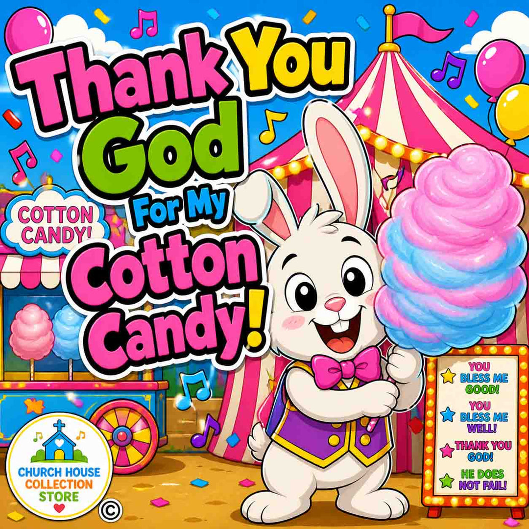 Thank You God for My Cotton Candy – Simple Toddler Chant Song (MP3 Download) by ChurchHouseCollectionStore.com Fair Carnival Music For Kids Bunny Rabbit