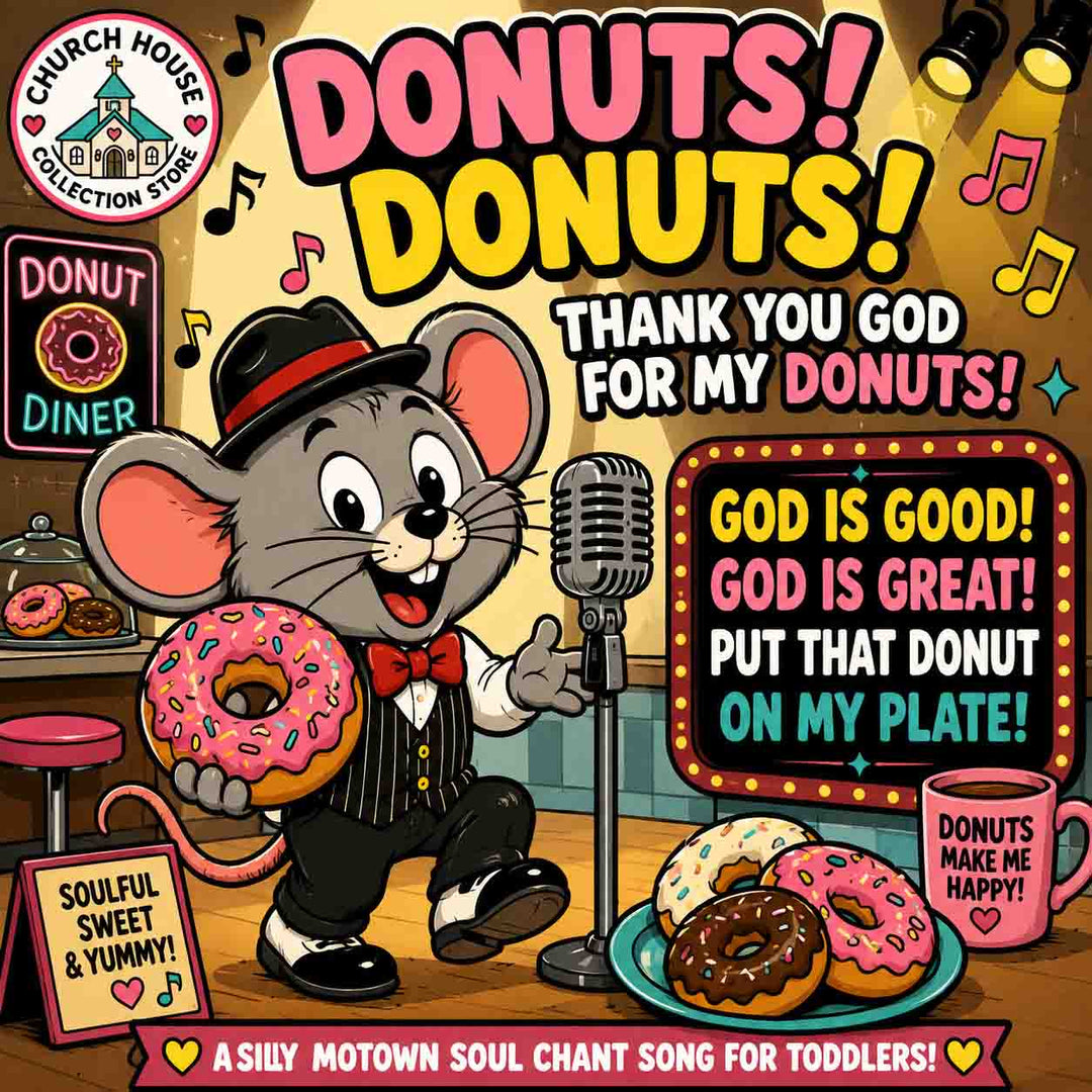 Thank You God For My Donuts Song MP3 Digital Download by ChurchHouseCollectionStore.com Motown Soul Music Mouse singing 