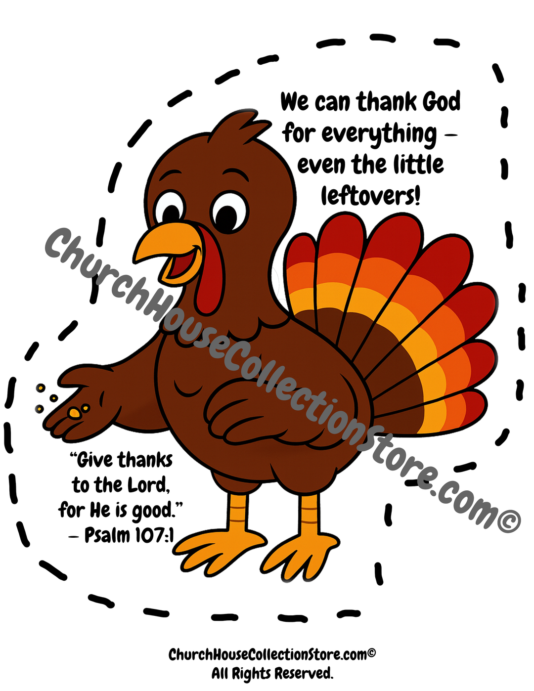The Turkey Who Was Thankful for Leftovers Cutout Craft