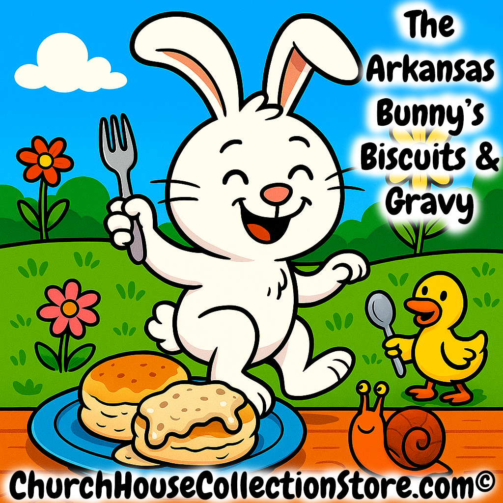The Arkansas Bunny's Biscuits And Gravy Easter Coloring Page by The Magical Music Note On ChurchHouseCollectionStore.com
