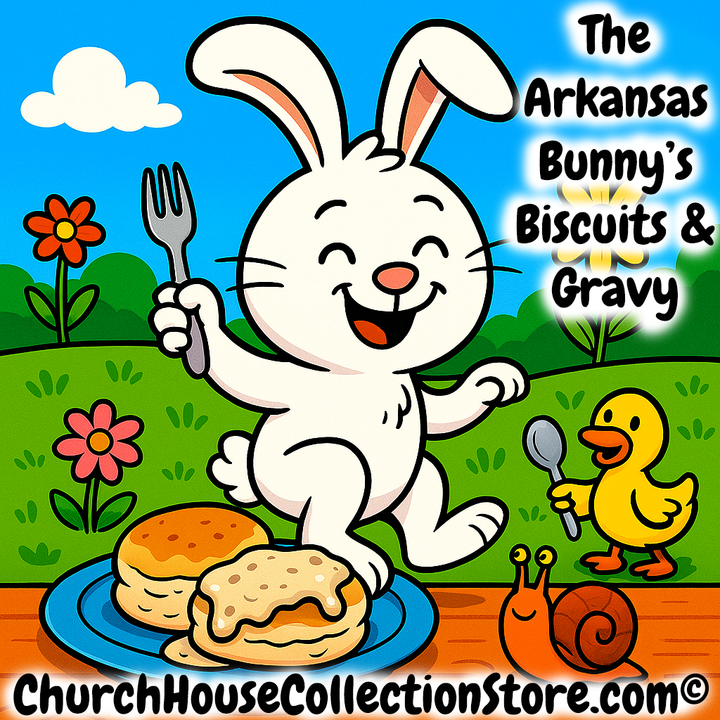 The Arkansas Bunny's Biscuits And Gravy Easter Coloring Page by The Magical Music Note On ChurchHouseCollectionStore.com