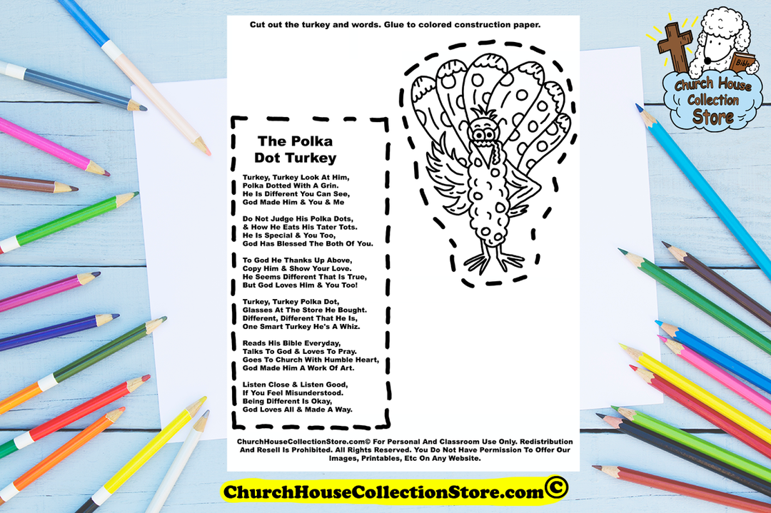 The Story Of Pip The Polka Dot Turkey Toddler Sunday School Lesson Plan