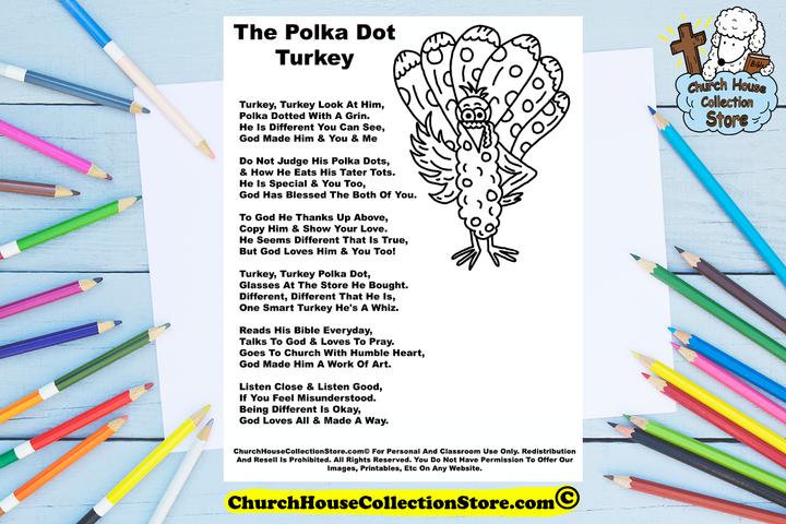 The Story Of Pip The Polka Dot Turkey Toddler Sunday School Lesson Plan