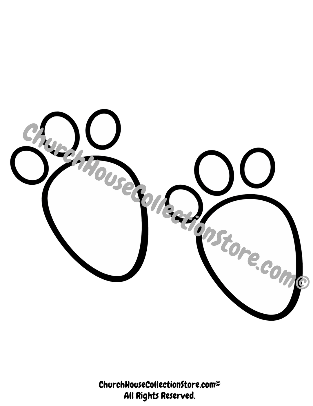 Tim Tom Waffles North Pole Breakfast Footprint Cutout Template by ChurchHouseCollectionStore.com