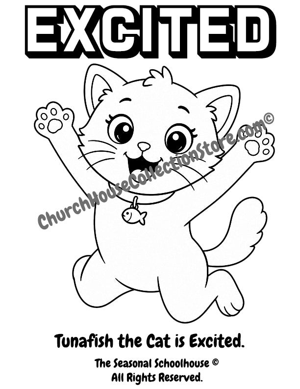 Tunafish the Cat Feels Excited Coloring Page

Help your little learner explore the emotion of feeling excited with this adorable Tunafish the Cat coloring page! In this printable social emotional learning activity, children can color Tunafish while learning to recognize and talk about excited feelings.