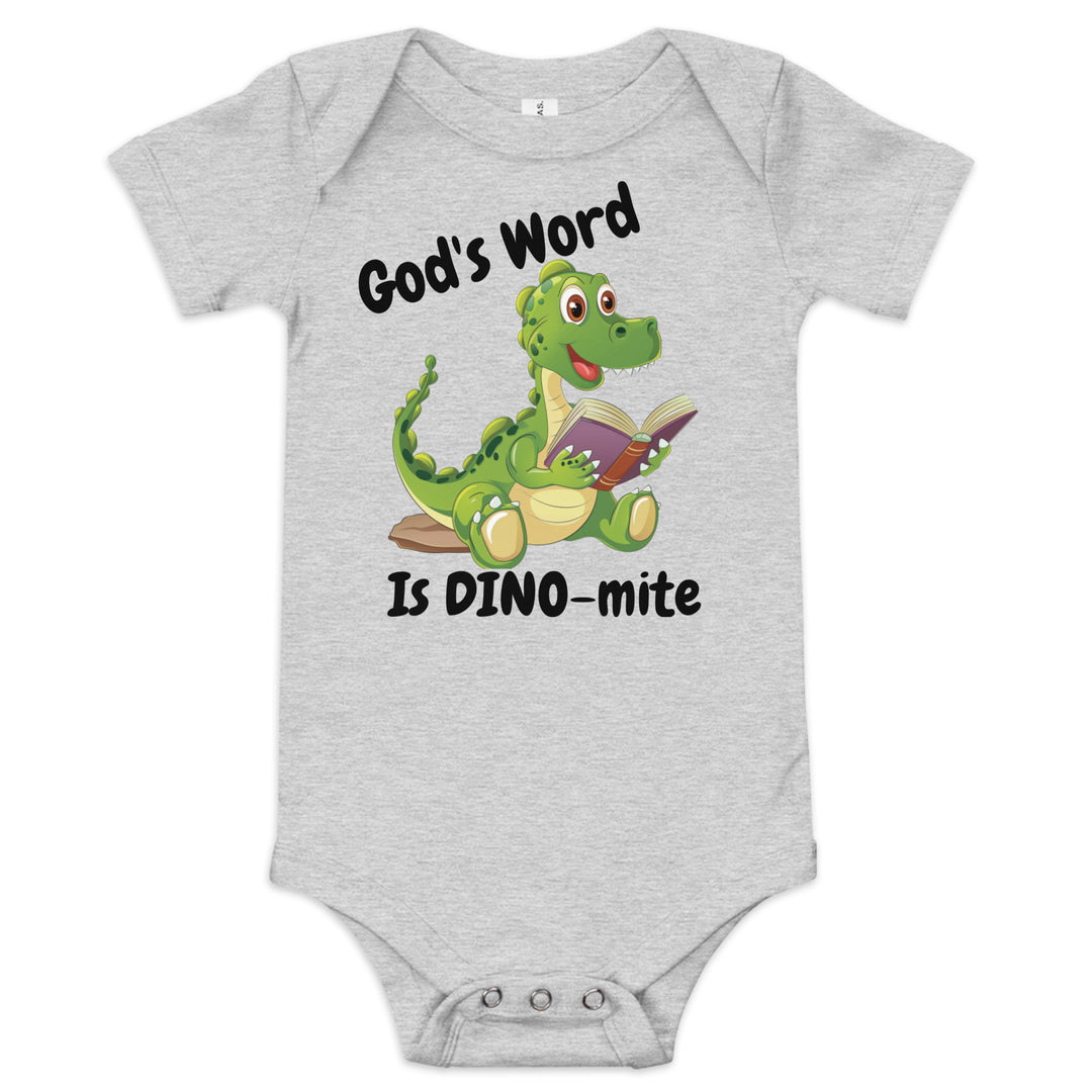 God's Word is DINO-mite Dinosaur Baby One Piece Outfit