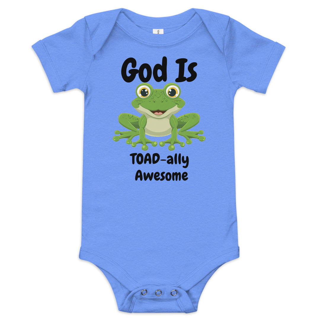 God Is TOAD-ally Awesome Christian Baby One Piece