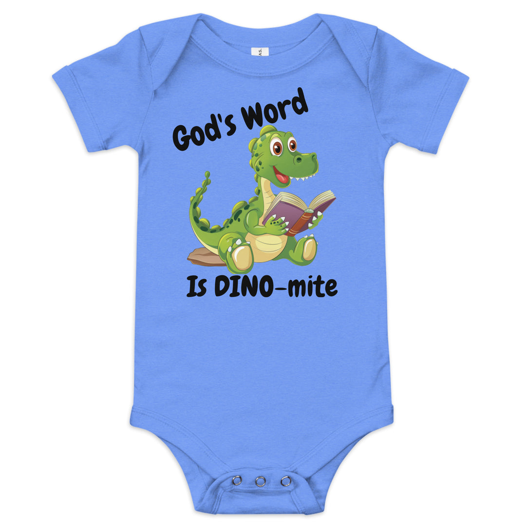 God's Word is DINO-mite Dinosaur Baby One Piece Outfit