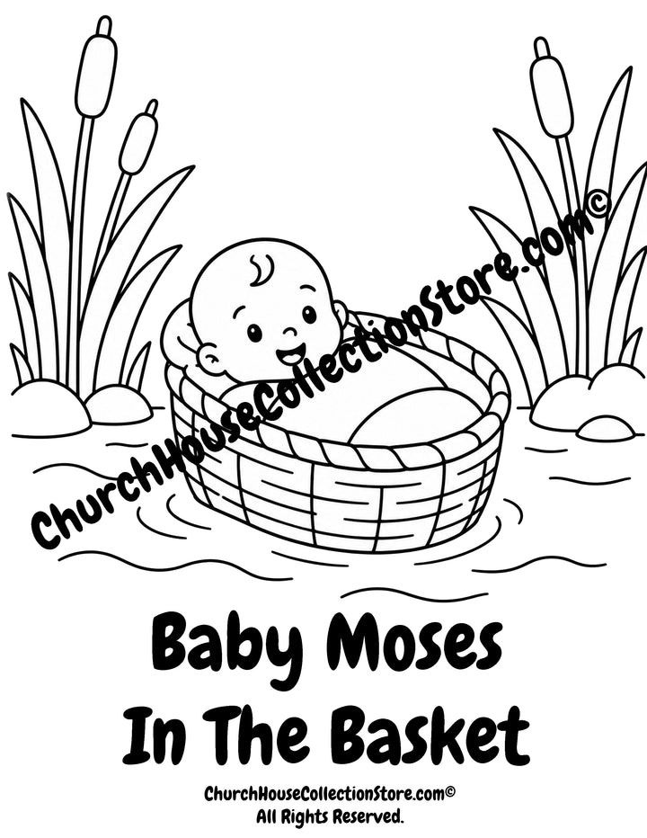 10 Bible Story Coloring Pages Bundle