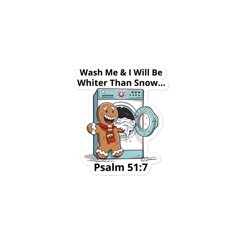 Wash Me & I'll Be Whiter Than Snow Gingerbread Cookie Sticker