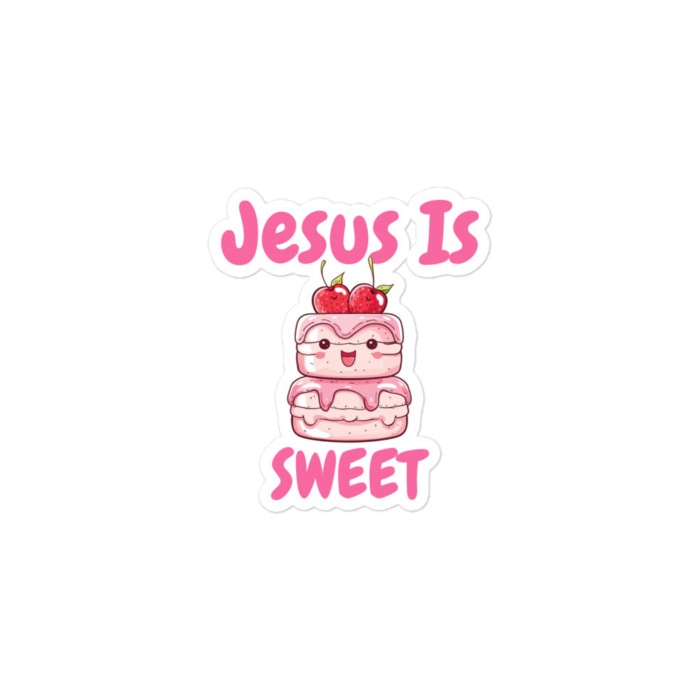 Jesus Is Sweet Cake Sticker