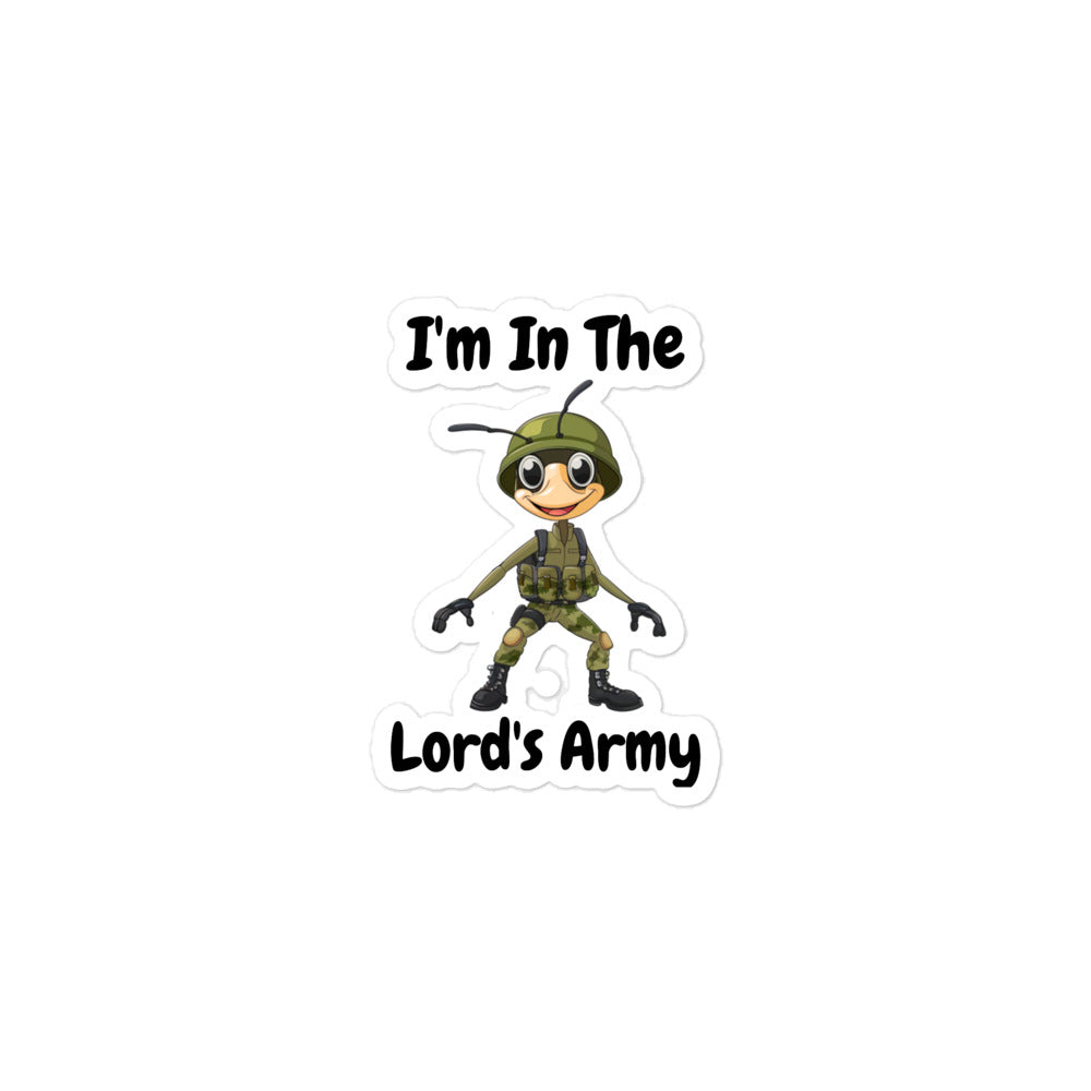 I'm In The Lord's Army Christian Sticker by ChurchHouseCollectionStore.com