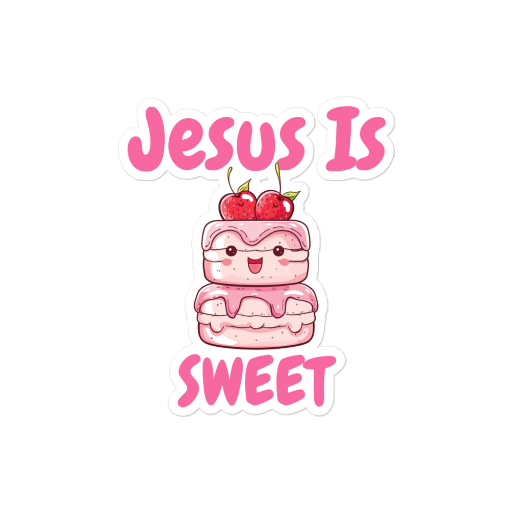 Jesus Is Sweet Cake Sticker