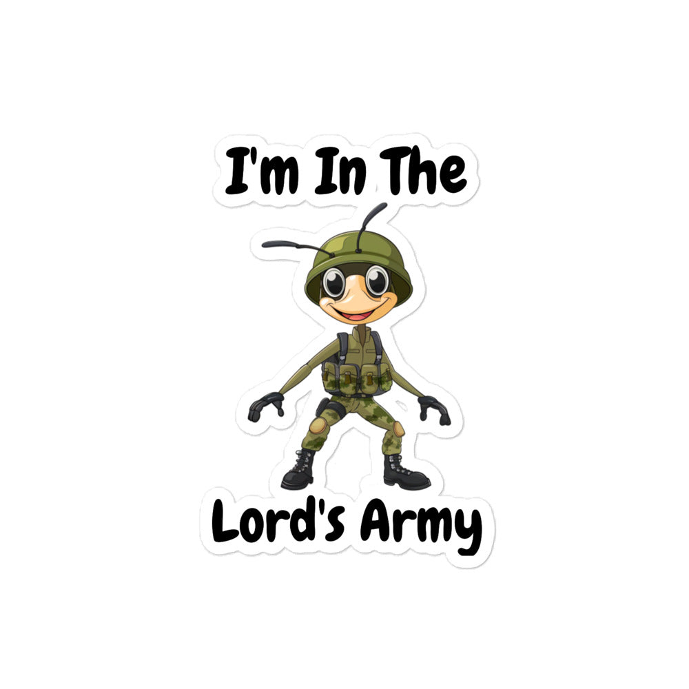 I'm In The Lord's Army Christian Sticker by ChurchHouseCollectionStore.com