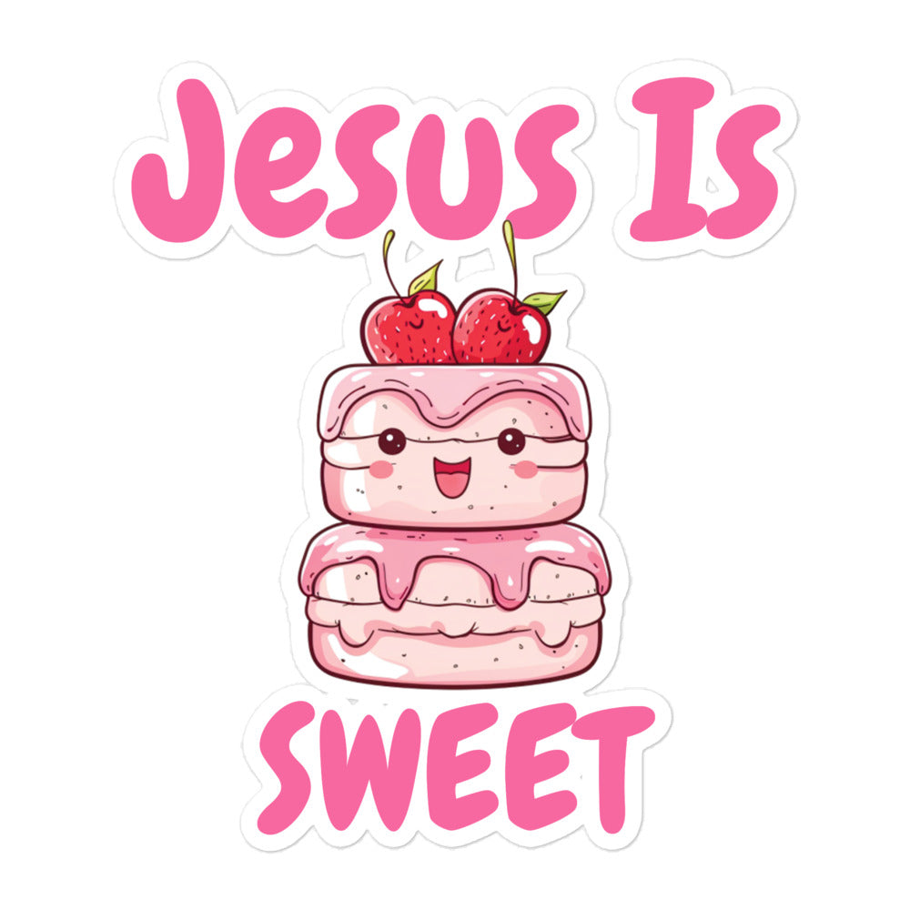 Jesus Is Sweet Cake Sticker