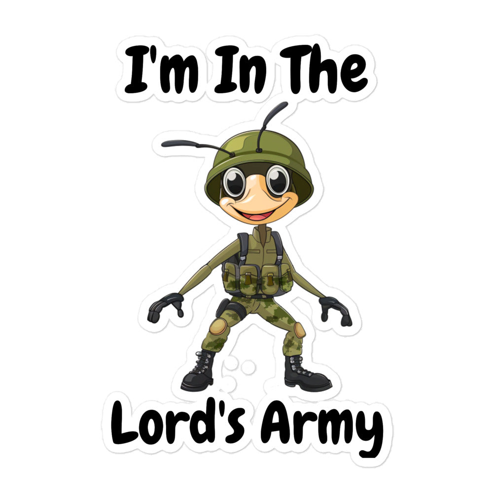 I'm In The Lord's Army Christian Sticker by ChurchHouseCollectionStore.com