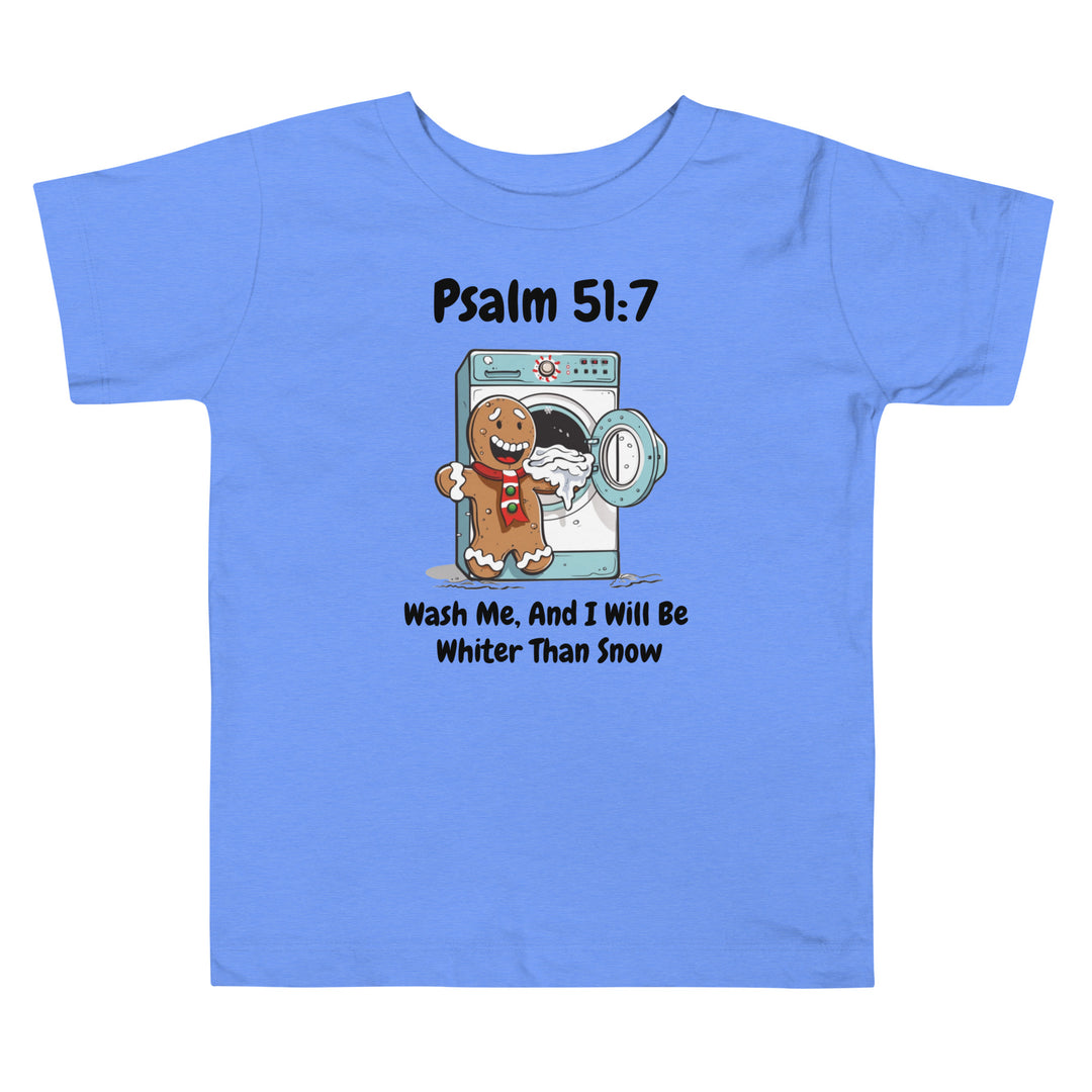 Wash Me, And I Will Be Whiter Than Snow Christmas Gingerbread Washing Machine Toddler T-Shirt