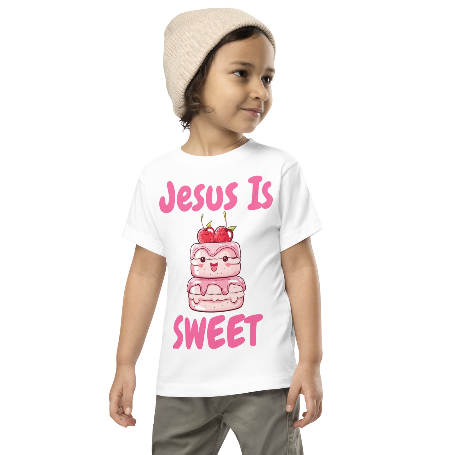 Jesus Is Sweet Cake Toddler Christian T-Shirt