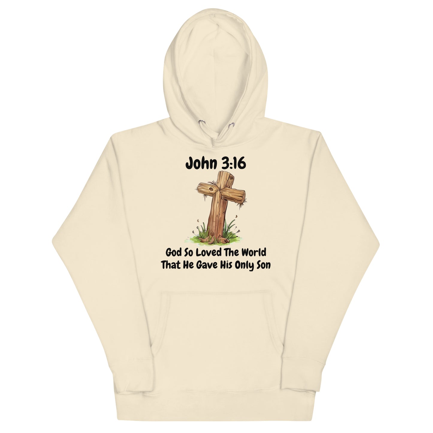 God So Loved The World That He Gave His Only Son John 3:16 Christian Adult Unisex Hoodie (Runs Small)